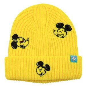 Disney Artist Series Rafael Faria Mickey Mouse Yellow Winter Knit Cap Beanie Hat